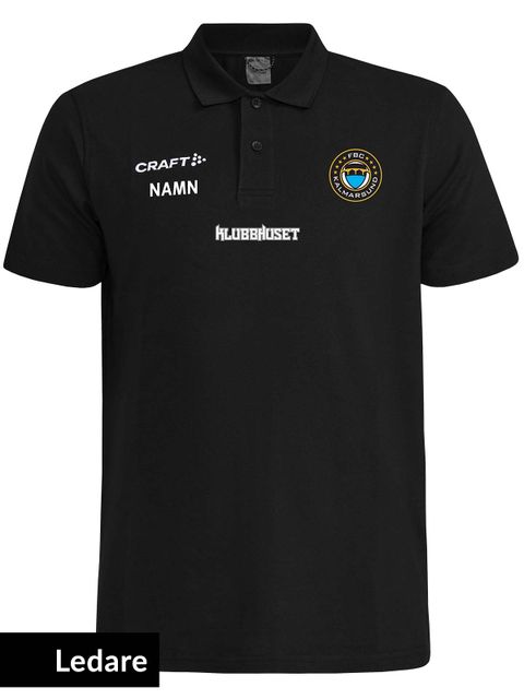 Craft Piké Progress 2.0, Svart - Ledare (FBC Kalmarsund)